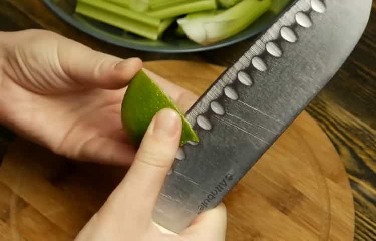 To make juice, cut a lemon