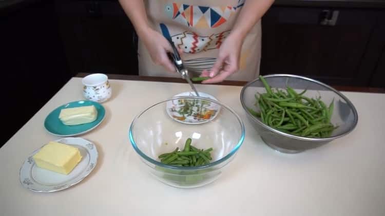 haricots verts dans une casserole