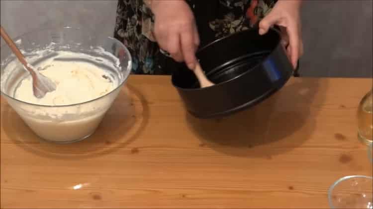 To prepare a pudding, prepare a form