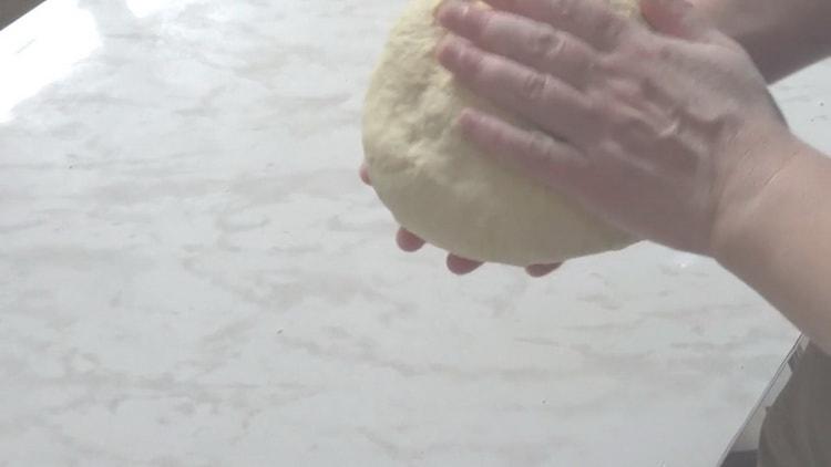 Combine the ingredients to make the dough.