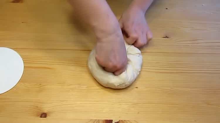To prepare the pizza dough, prepare the dishes