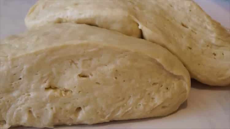Kefir pizza dough step by step recipe with photo