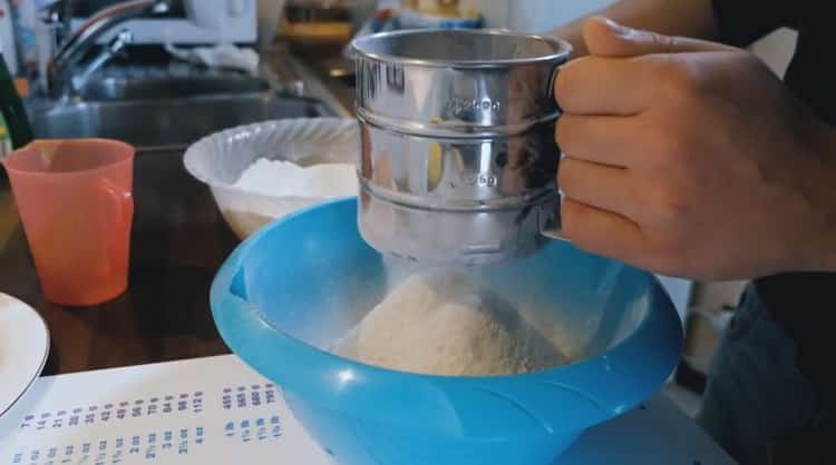 Cooking dough for sausages in the oven