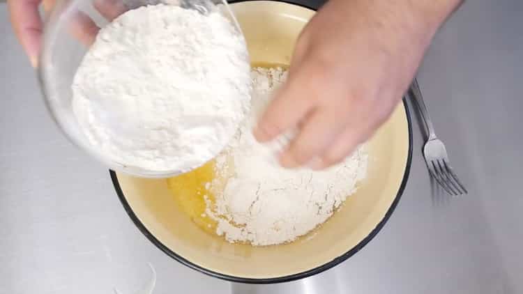 Sift flour to make dough