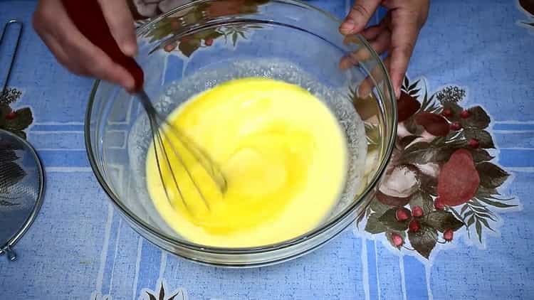 Add margarine to make dough
