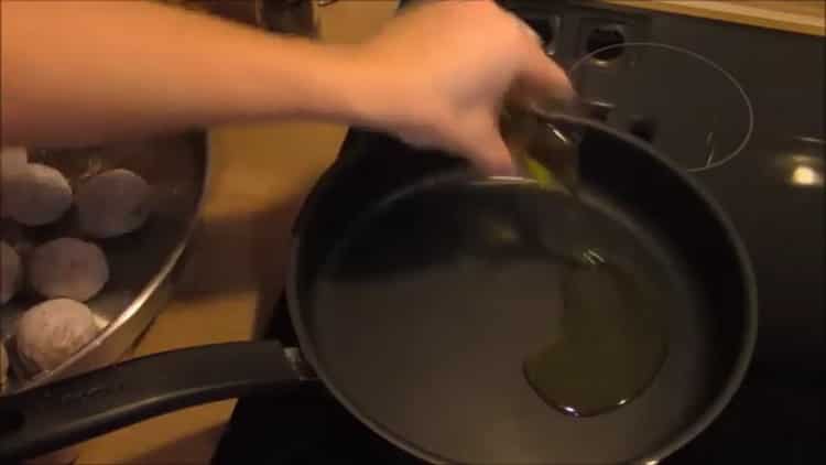 to cook meatballs, heat the pan