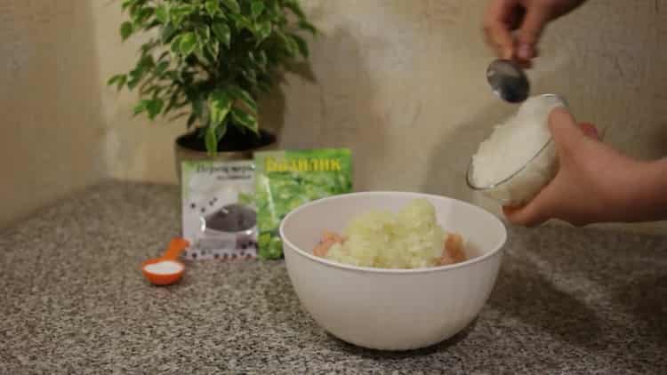 Cooking chicken meatballs