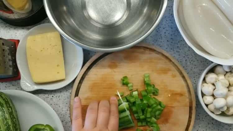 Cooking stuffed squid in the oven