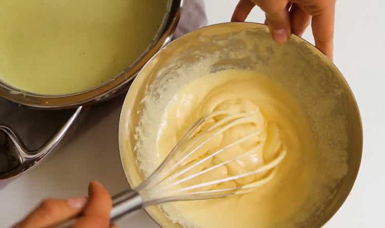 To make pistachio ice cream, grind the whites with sugar