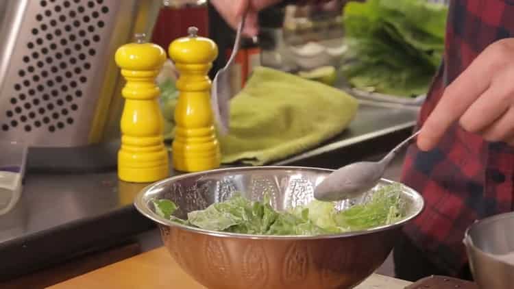To prepare the salad, prepare the sauce