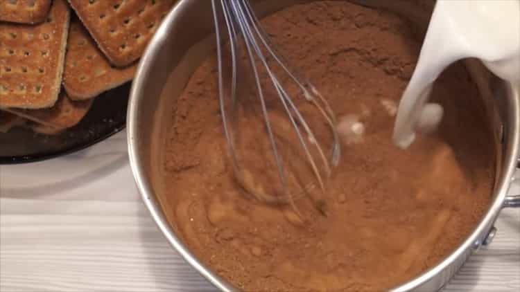 Prepara los ingredientes para el postre.