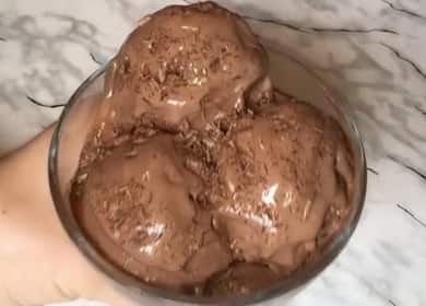 Chocolate ice cream step by step recipe with photo