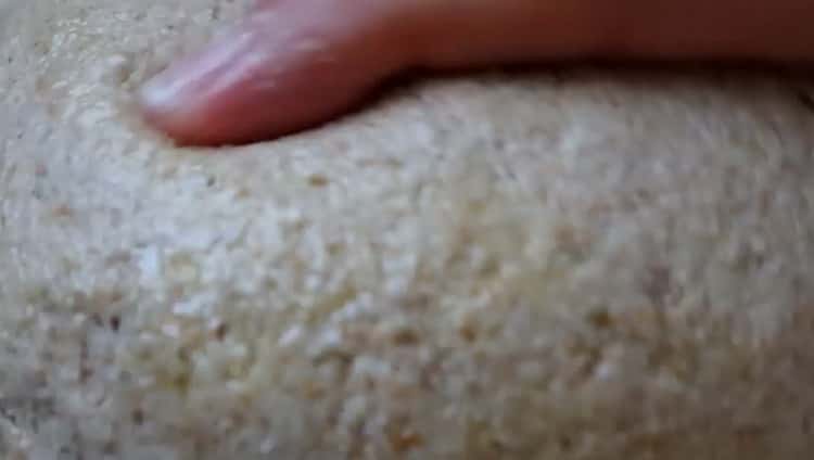 To make barley bread, knead the dough