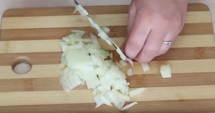 finely chop the onion.