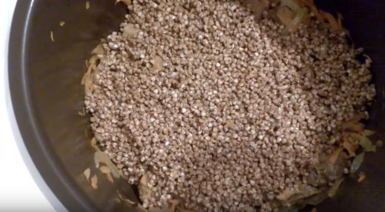 We put buckwheat in a slow cooker.