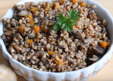 Lenten buckwheat with champignons - very tasty and healthy 🥣