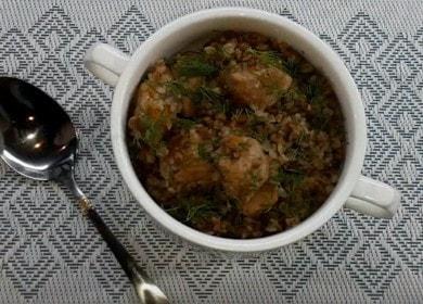 Hearty and tasty buckwheat with pork: cook with step by step photos.