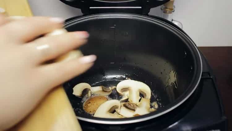 heljda u sporom kuhaču redmond prži gljive