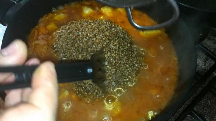 To make buckwheat, add buckwheat