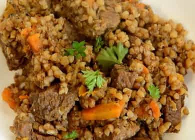 Buckwheat with beef in a slow cooker according to a step by step recipe with photo
