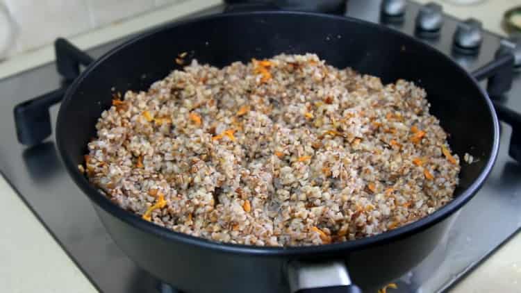 buckwheat with onions and carrots is ready