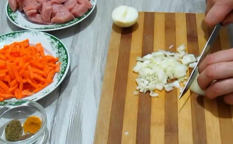 For cooking, chop the onion