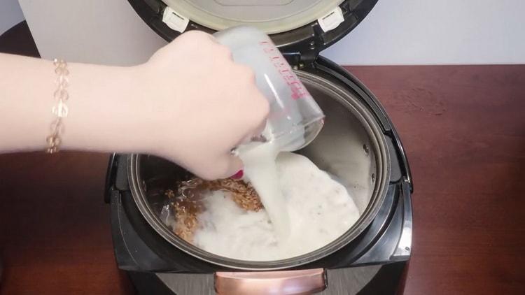 To prepare porridge, prepare the ingredients