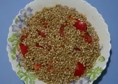 Green buckwheat according to a step by step recipe with a photo