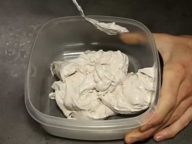 To make ice cream, prepare a mold
