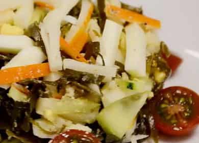 Cómo aprender a cocinar una deliciosa ensalada con algas y palitos de cangrejo 🥣