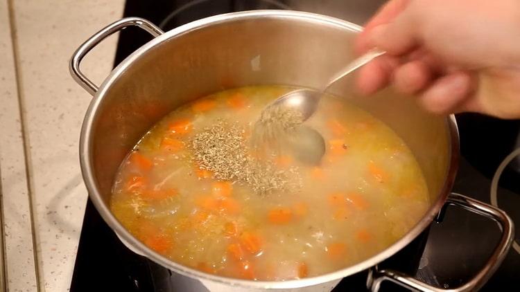 Add oregano to make soup