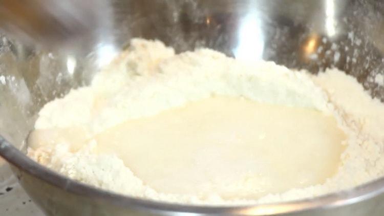Mix the ingredients to make tortilla.