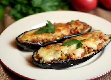 Stuffed eggplant in the oven - very tasty and simple 