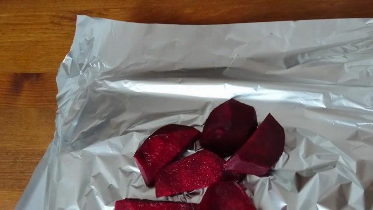 put the beets on foil