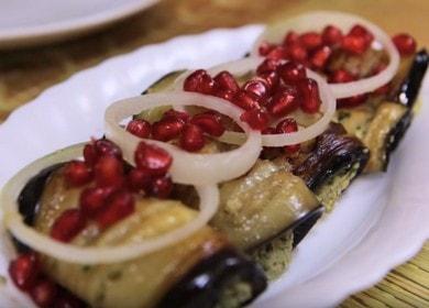 Delicious Georgian eggplant with nuts 