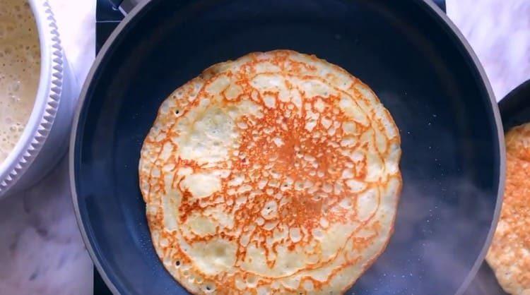 Fry each pancake on both sides