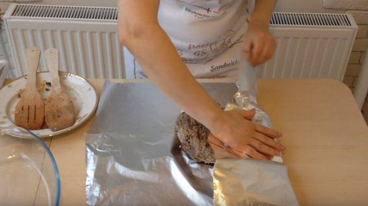 Wrap the meat in foil.