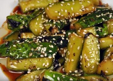 La receta coreana más deliciosa de pepino frito 🥒