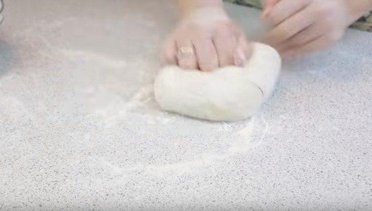 we need to achieve a smooth and elastic consistency of the dough.