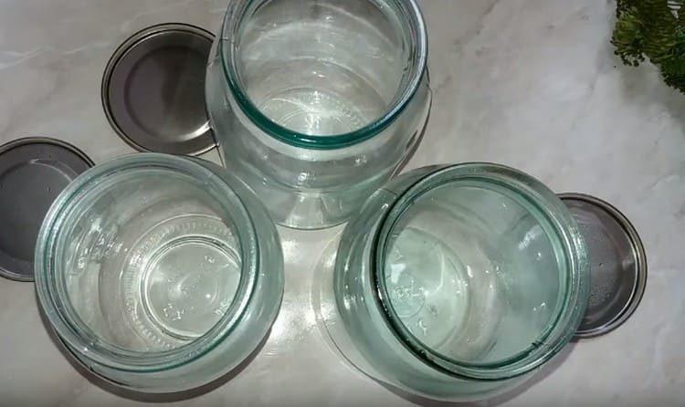 We sterilize jars and lids.