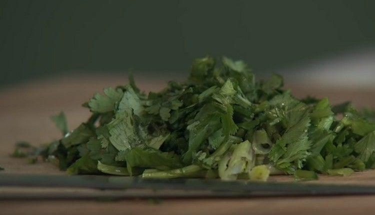 Finely chop the cilantro.