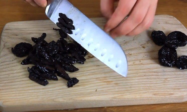 Prune cut into small pieces.