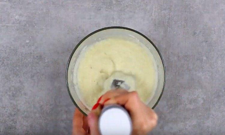 Grind the cauliflower with a blender.