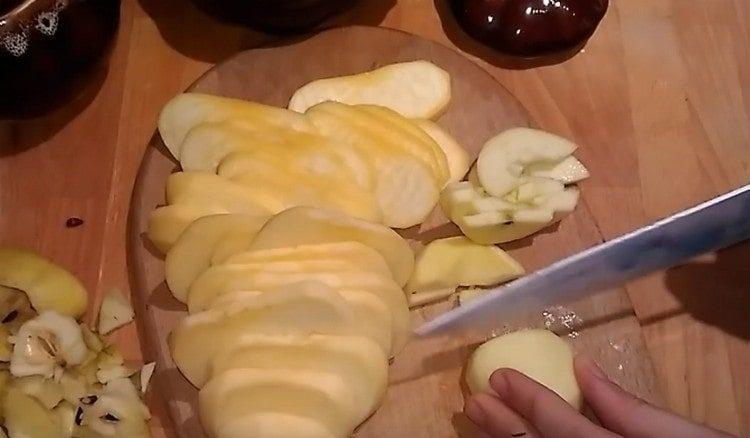 just like turnips, cut an apple.