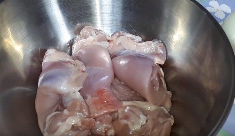We will also need skinless chicken thighs.