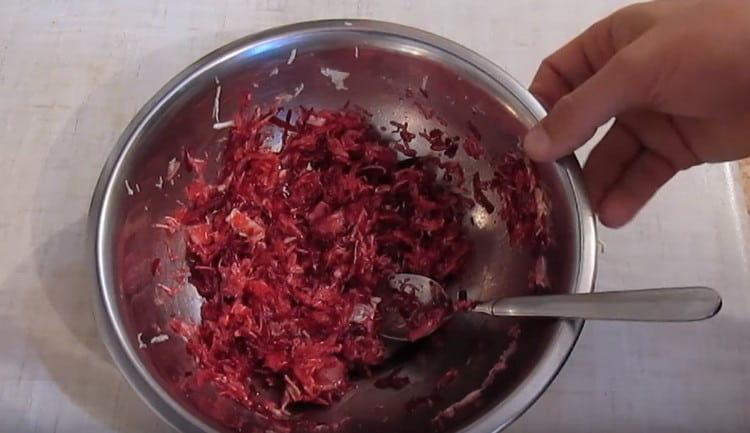 Here's a simple but tasty raw beet salad that can be made in minutes.