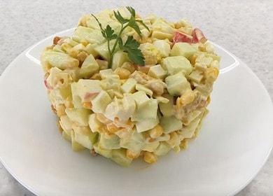 Paano malaman kung paano magluto ng masarap na salad na may mga crab sticks at crackers 🥗