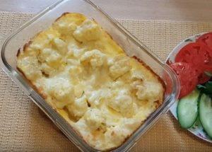 Tender cauliflower in the oven with an egg: cook according to the recipe with step by step photos.
