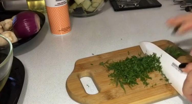 For cooking, chop parsley
