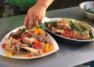 Agneau aux légumes au chaudron selon une recette pas à pas avec photo